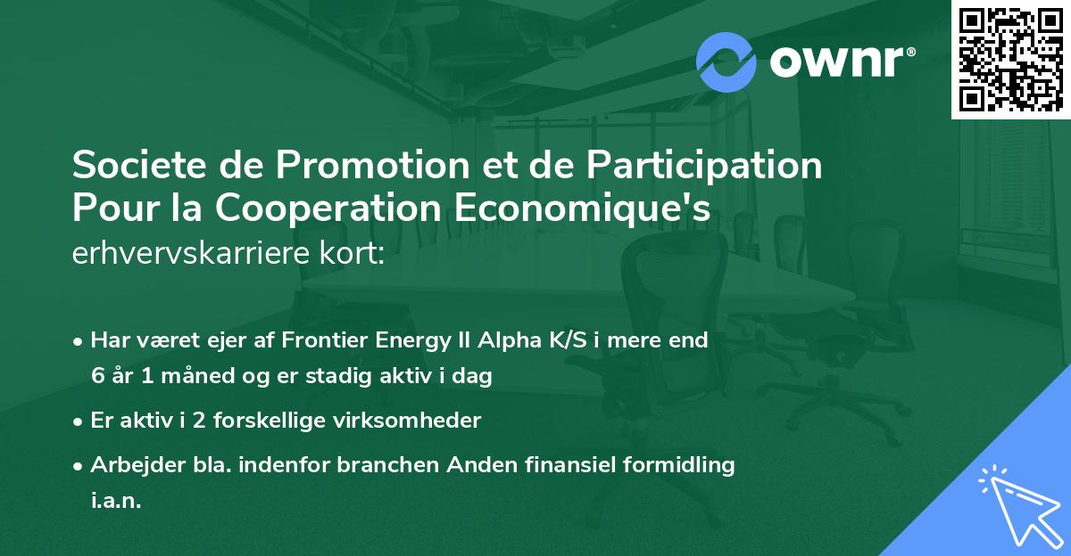 Societe de Promotion et de Participation Pour la Cooperation Economique's erhvervskarriere kort