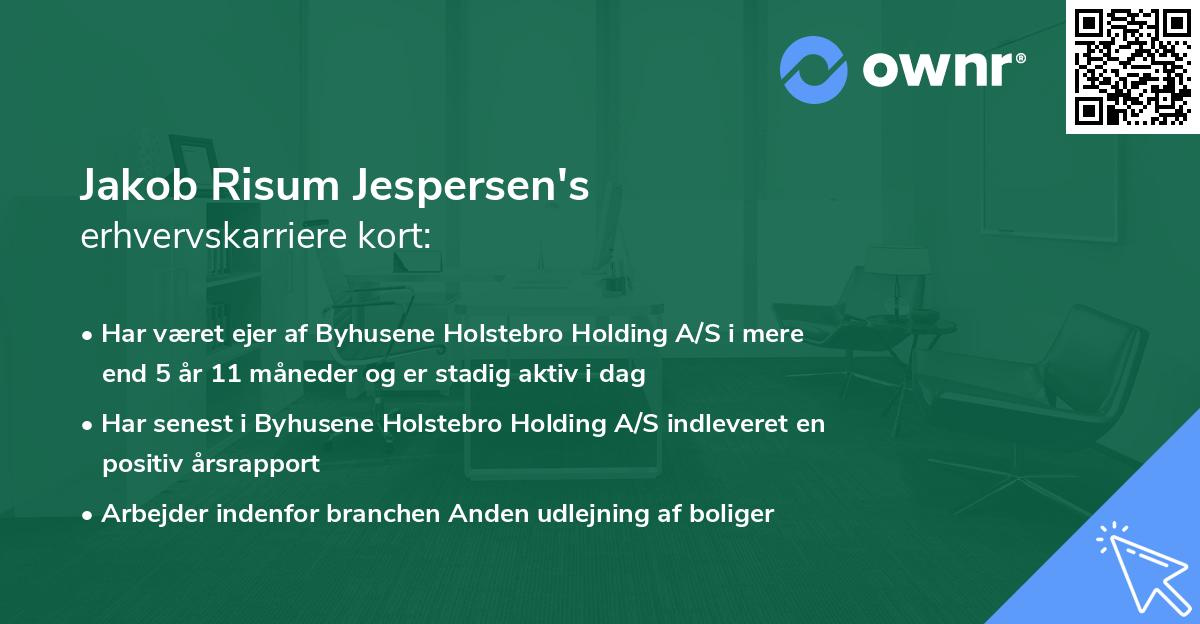 Jakob Risum Jespersen's erhvervskarriere kort
