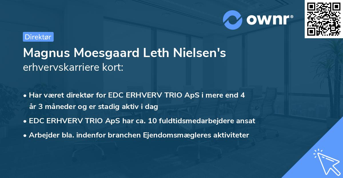 Magnus Moesgaard Leth Nielsen's erhvervskarriere kort