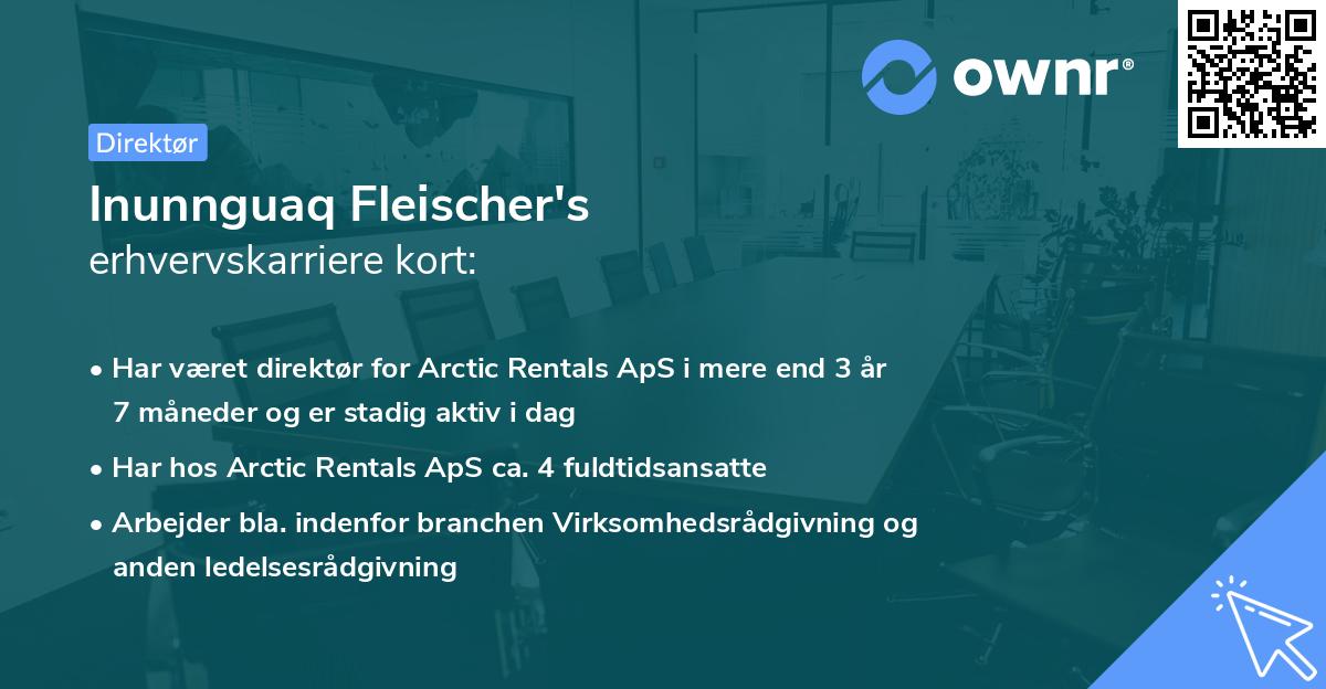 Inunnguaq Fleischer's erhvervskarriere kort