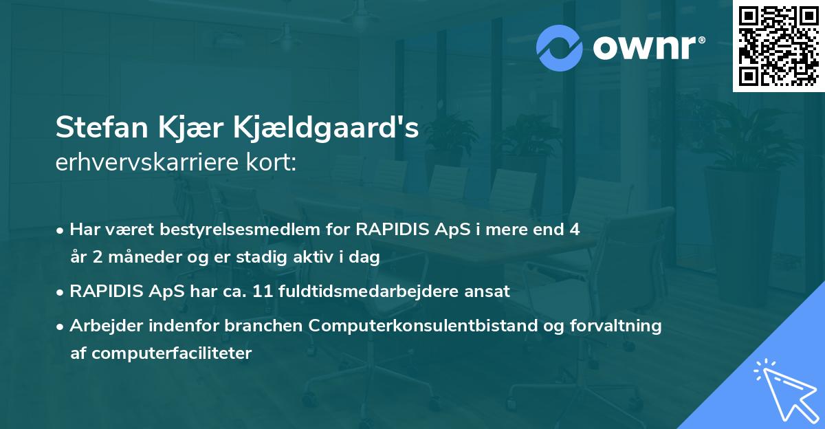 Stefan Kjær Kjældgaard's erhvervskarriere kort