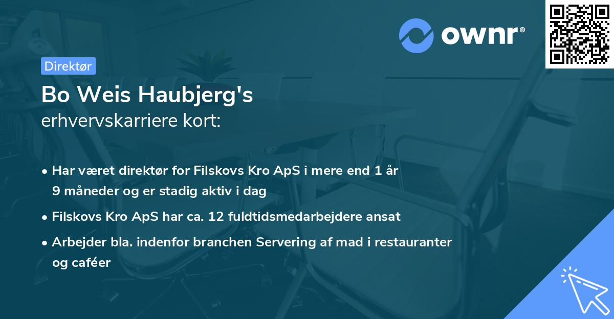 Bo Weis Haubjerg's erhvervskarriere kort