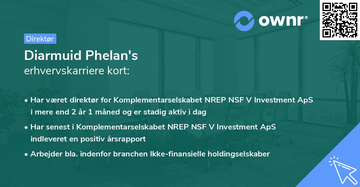 Diarmuid Phelan's erhvervskarriere kort