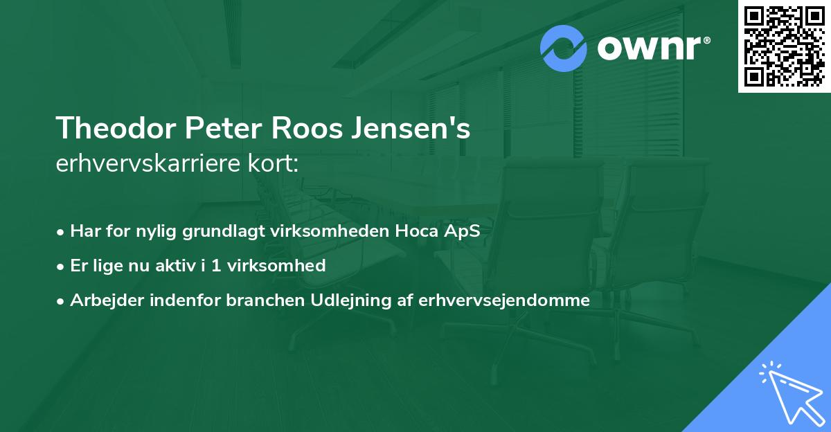 Theodor Peter Roos Jensen's erhvervskarriere kort