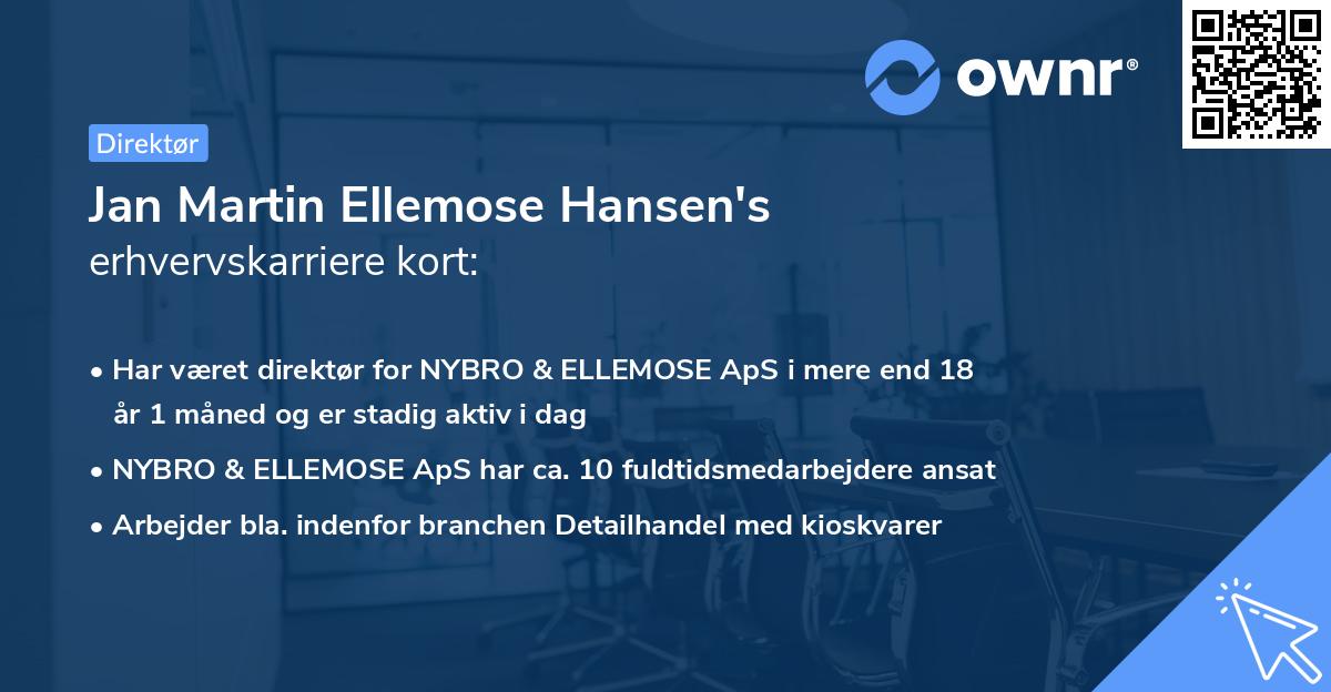 Jan Martin Ellemose Hansen's erhvervskarriere kort