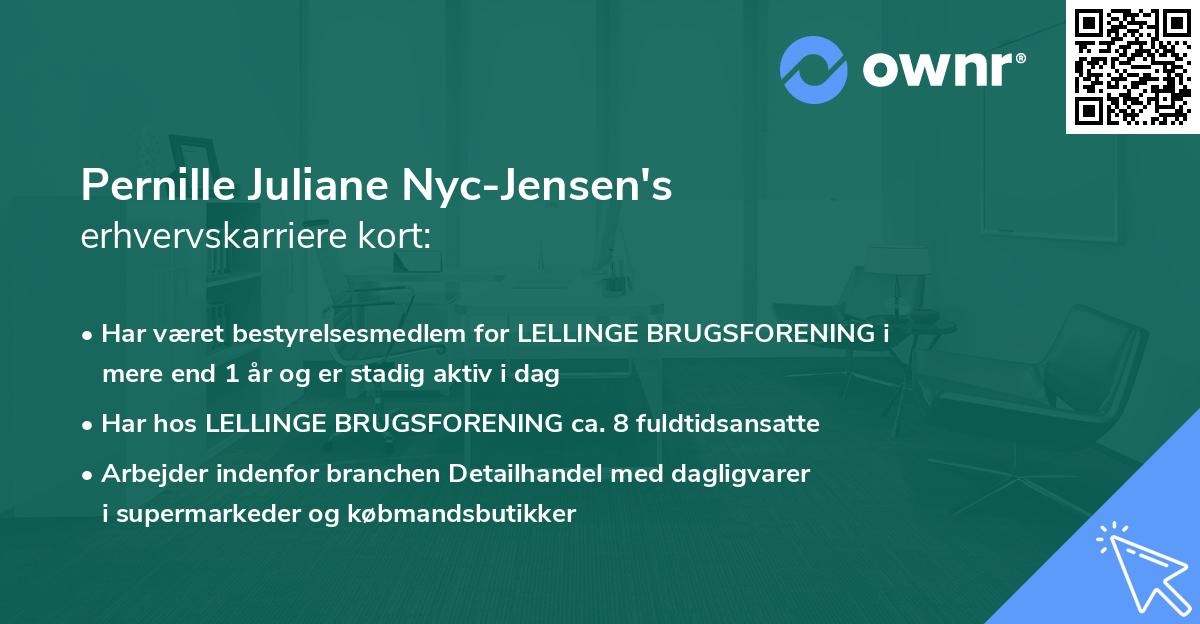 Pernille Juliane Nyc-Jensen's erhvervskarriere kort