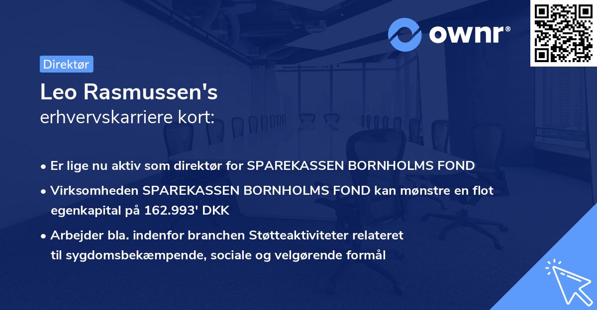 Leo Rasmussen's erhvervskarriere kort