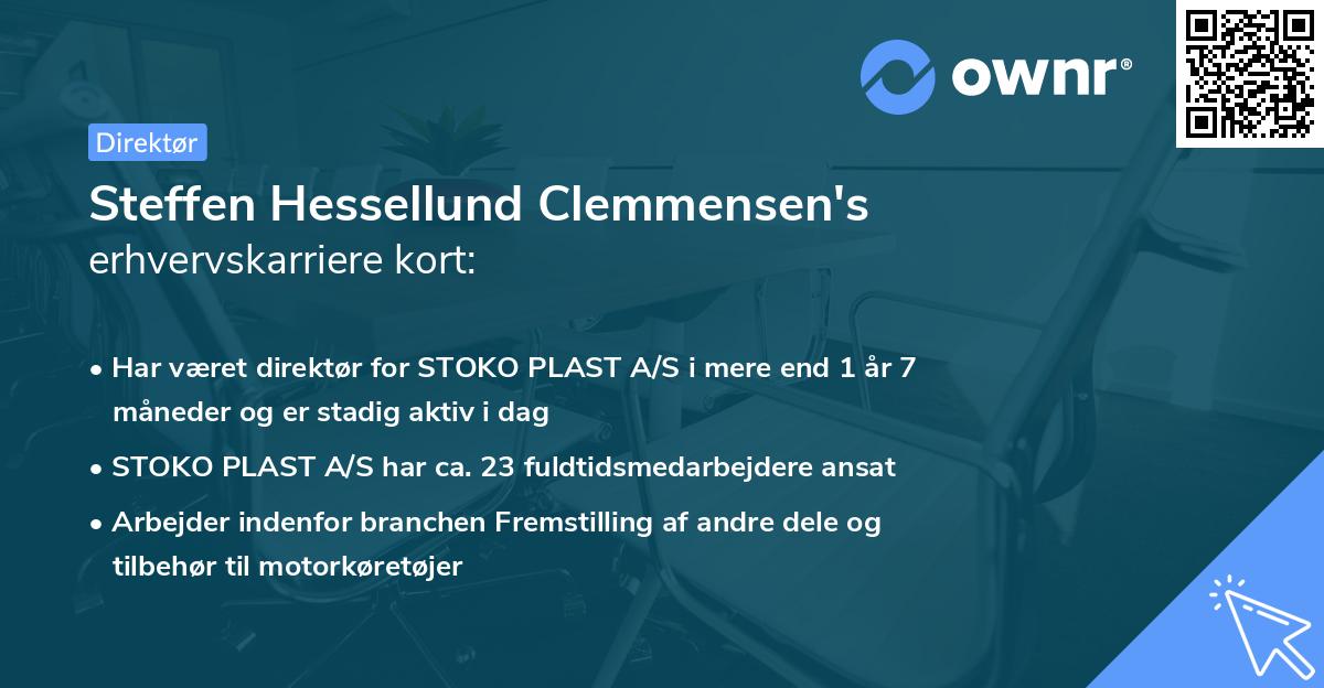 Steffen Hessellund Clemmensen's erhvervskarriere kort