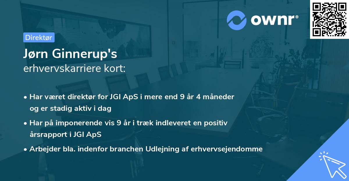 Jørn Ginnerup's erhvervskarriere kort