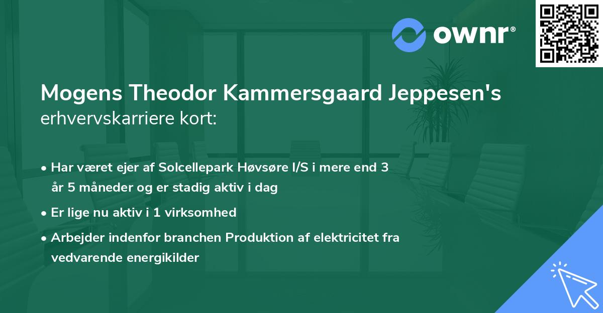Mogens Theodor Kammersgaard Jeppesen's erhvervskarriere kort