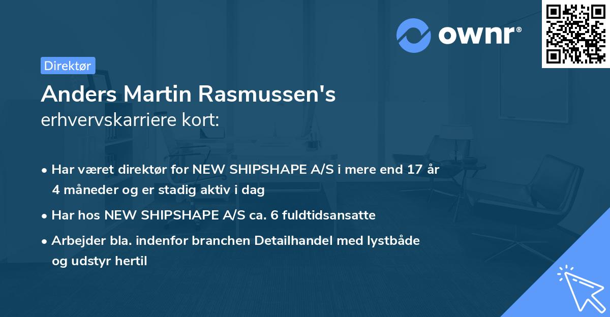 Anders Martin Rasmussen's erhvervskarriere kort