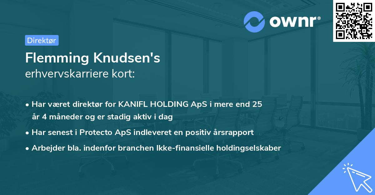 Flemming Knudsen's erhvervskarriere kort
