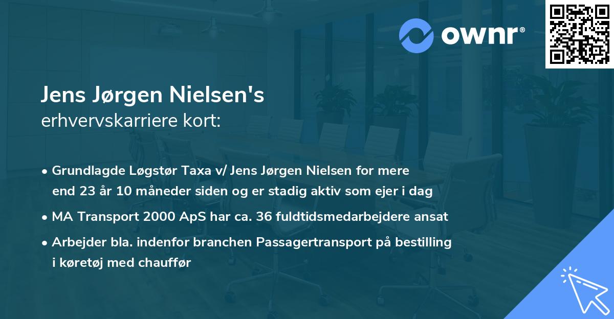 Jens Jørgen Nielsen's erhvervskarriere kort
