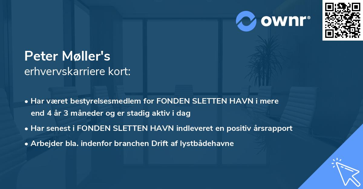 Peter Møller's erhvervskarriere kort