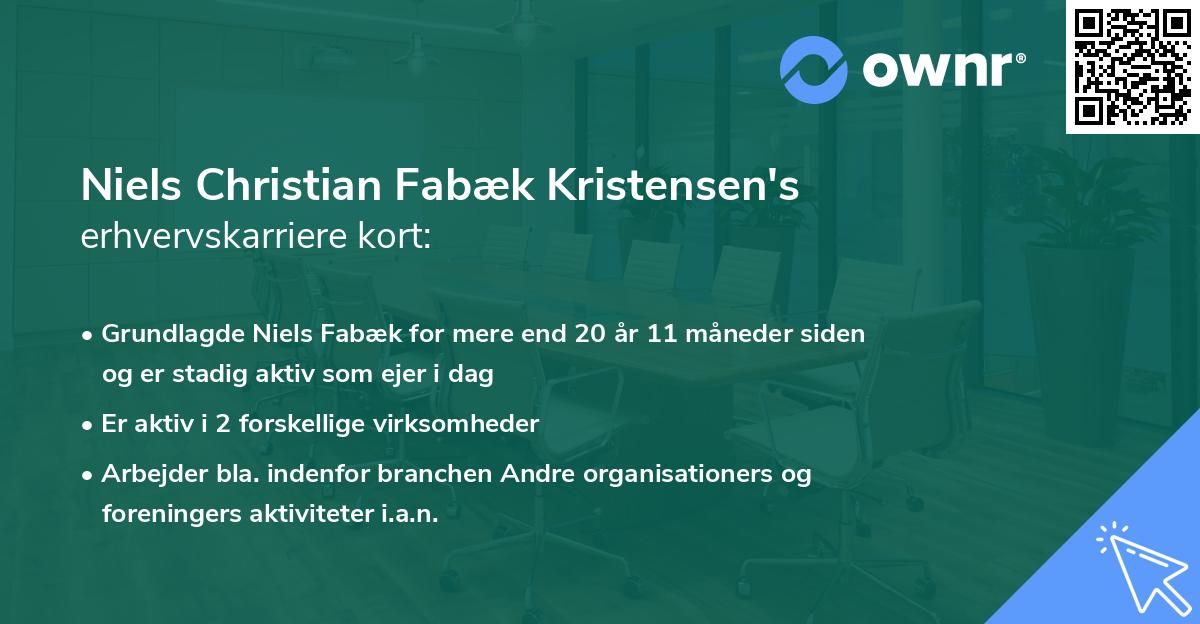 Niels Christian Fabæk Kristensen's erhvervskarriere kort