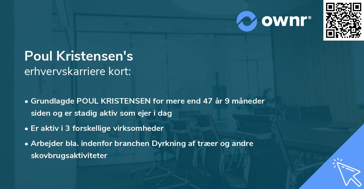 Poul Kristensen's erhvervskarriere kort