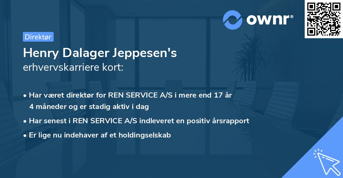 Henry Dalager Jeppesen's erhvervskarriere kort