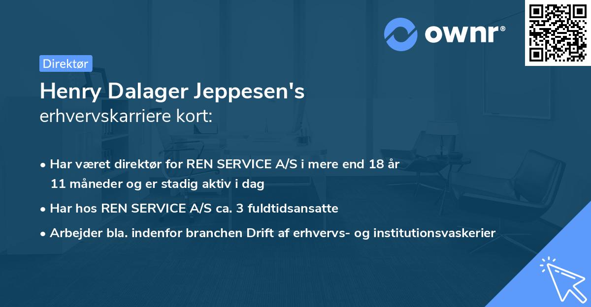 Henry Dalager Jeppesen's erhvervskarriere kort