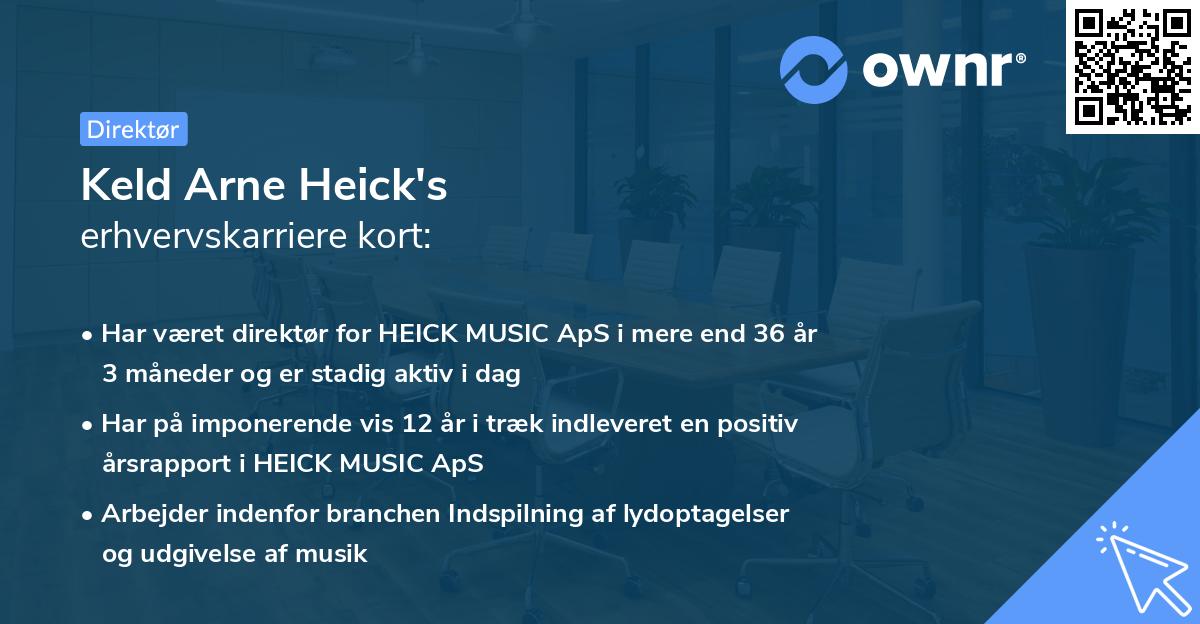 Keld Arne Heick's erhvervskarriere kort
