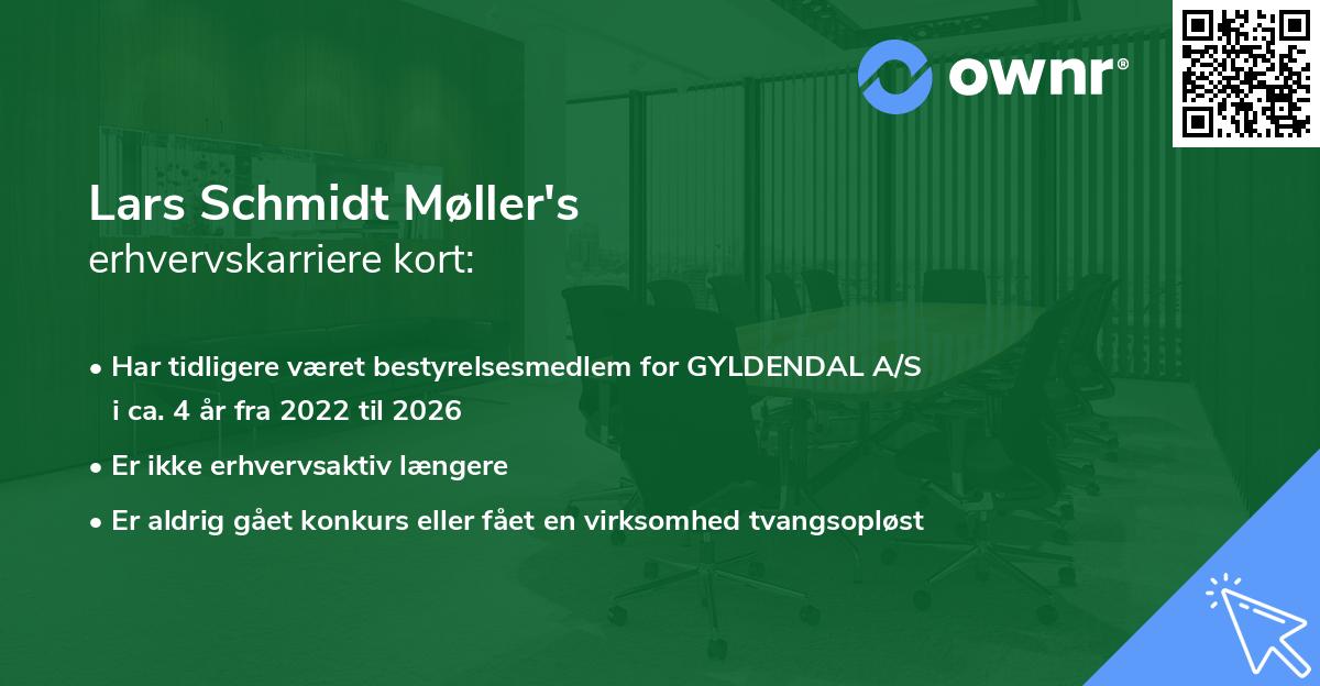 Lars Schmidt Møller's erhvervskarriere kort