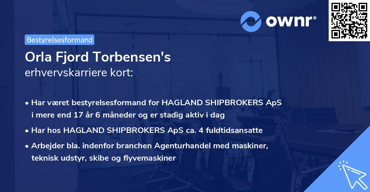 Orla Fjord Torbensen's erhvervskarriere kort