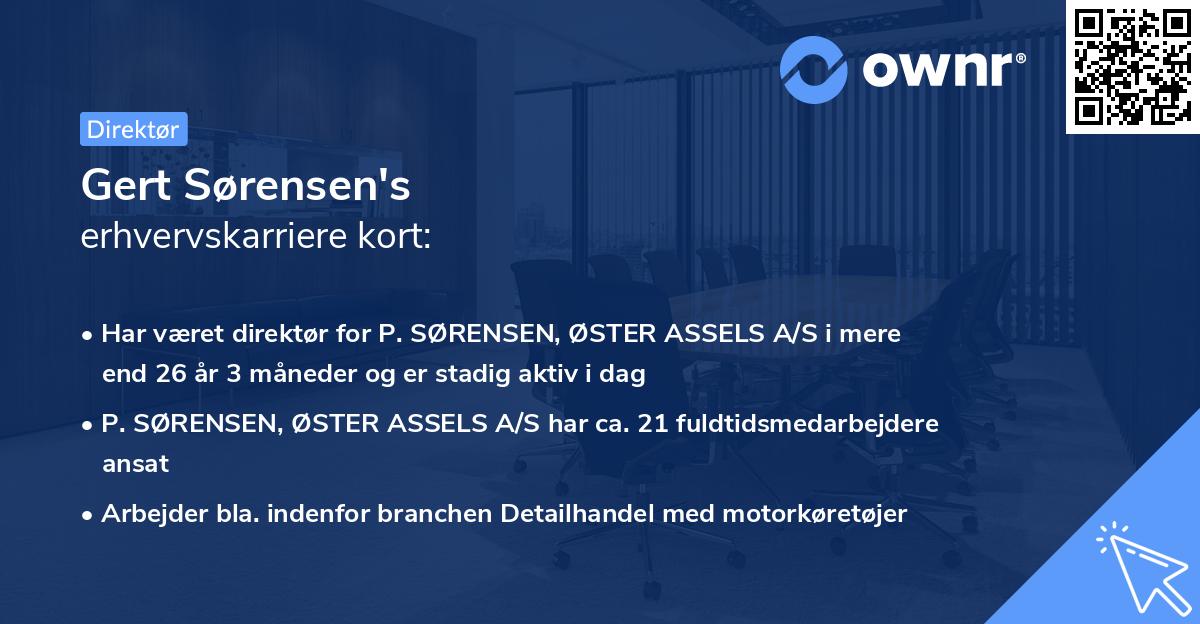 Gert Sørensen's erhvervskarriere kort