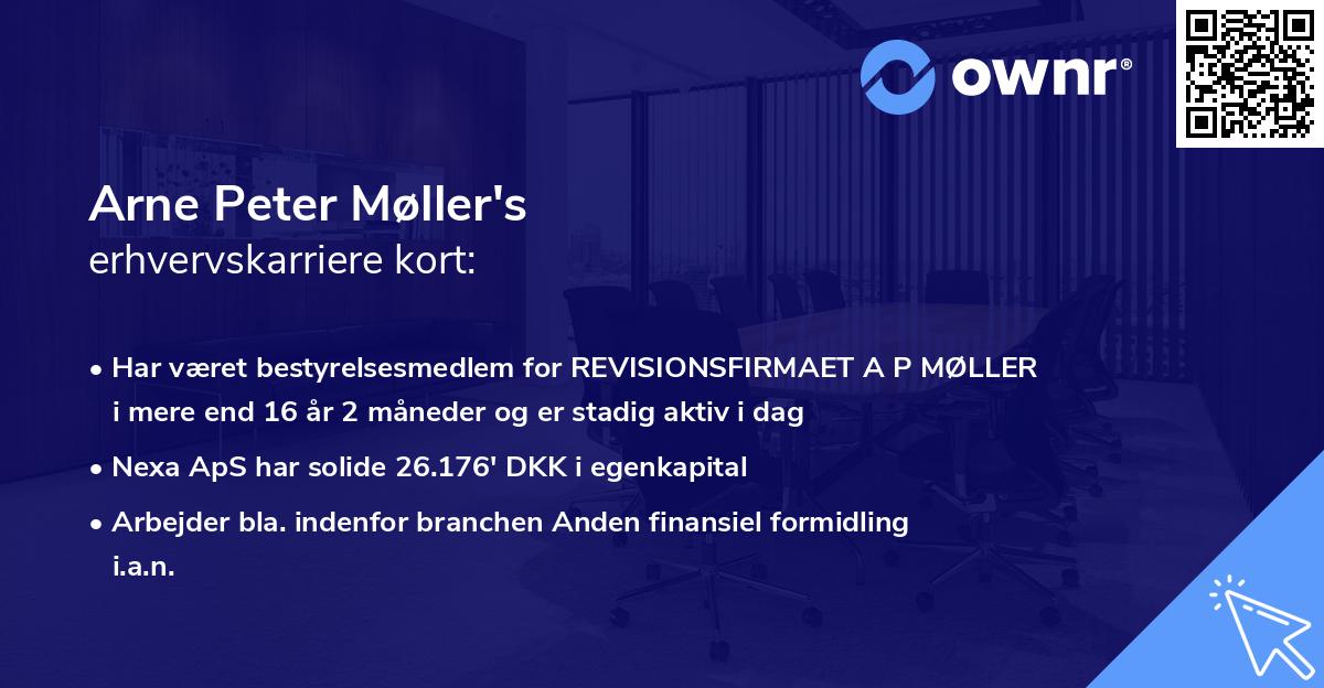 Arne Peter Møller's erhvervskarriere kort