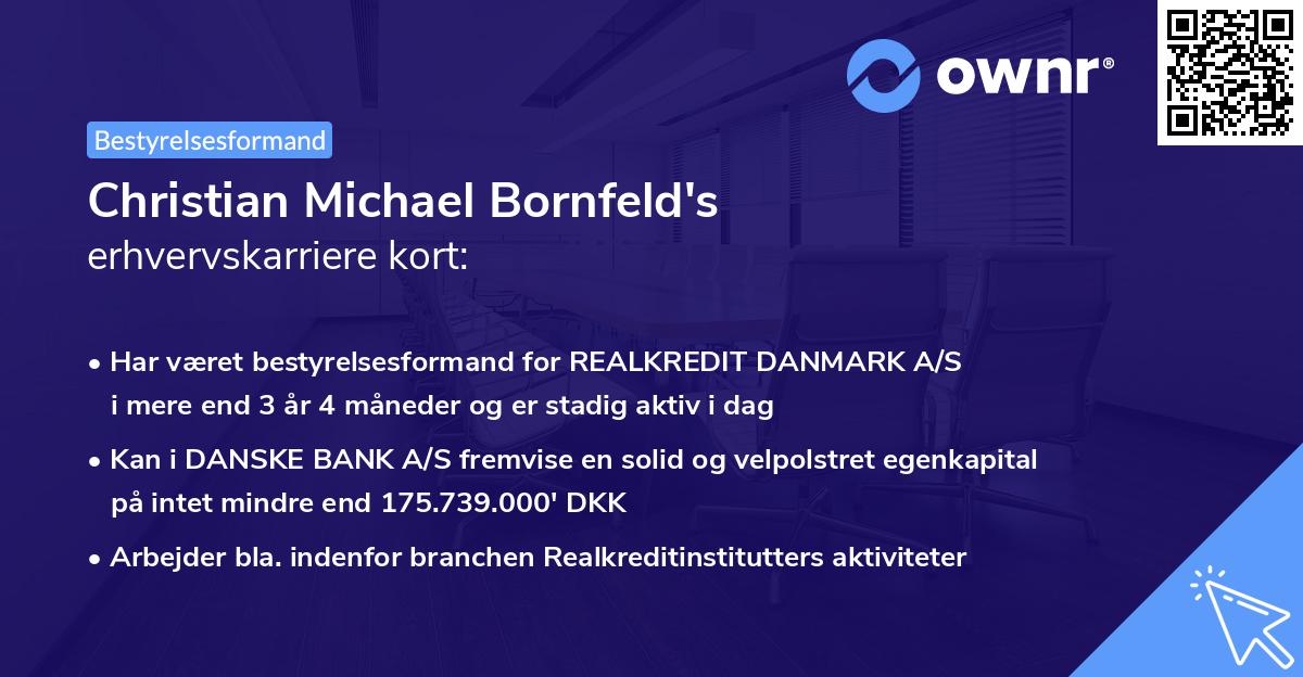 Christian Michael Bornfeld's erhvervskarriere kort