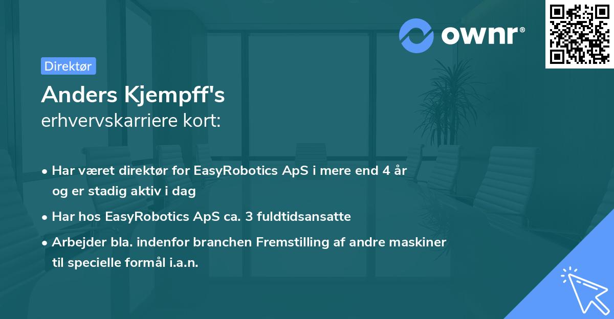 Anders Kjempff's erhvervskarriere kort