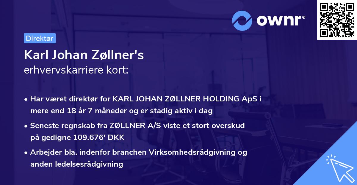 Karl Johan Zøllner's erhvervskarriere kort