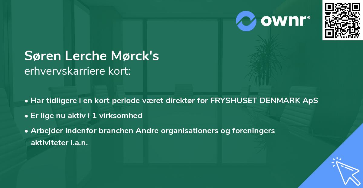 Søren Lerche Mørck's erhvervskarriere kort