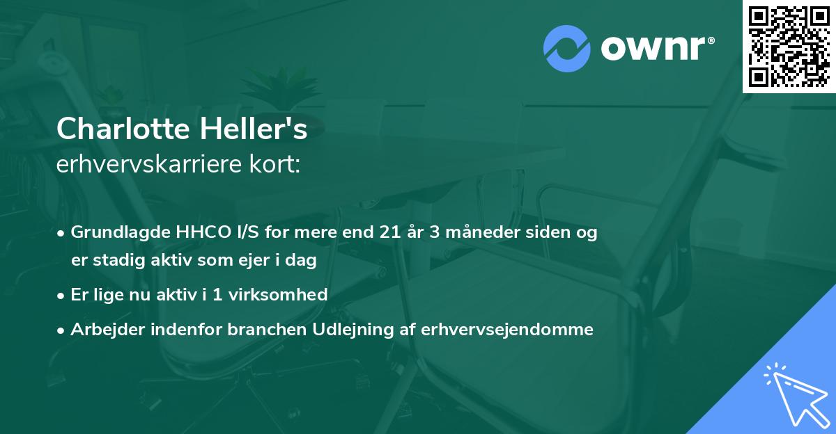 Charlotte Heller's erhvervskarriere kort