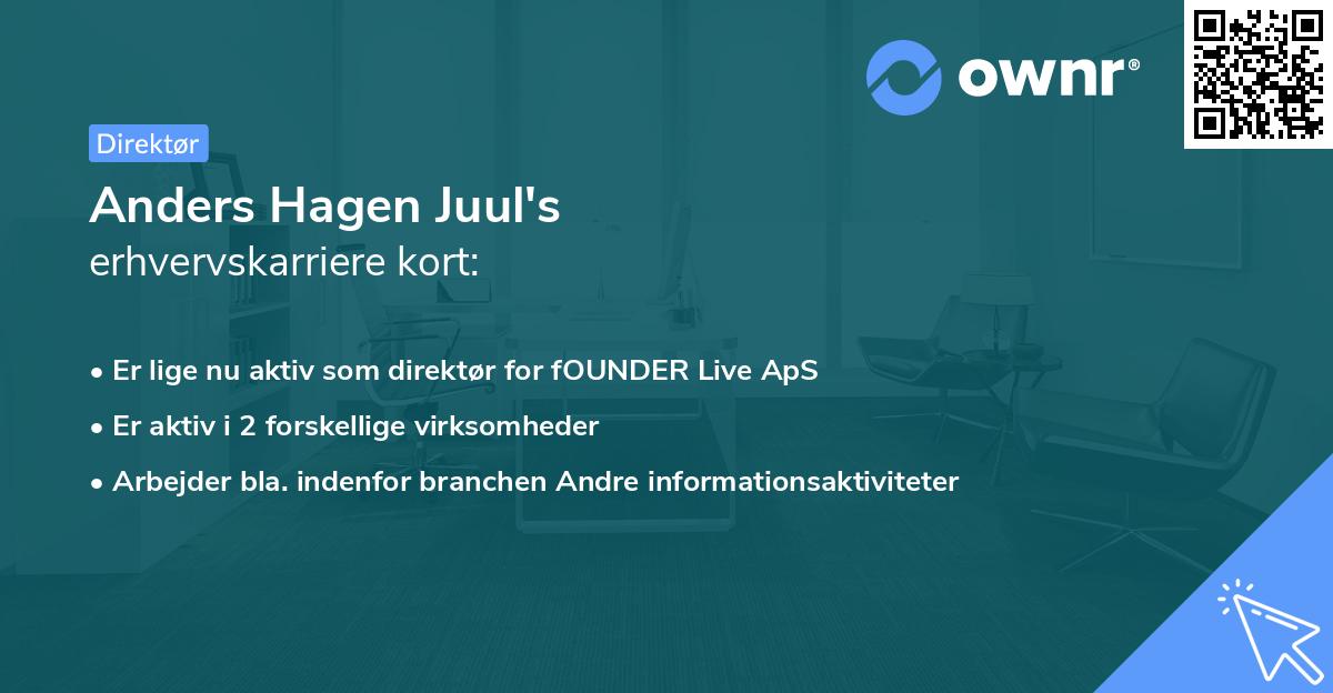 Anders Hagen Juul's erhvervskarriere kort