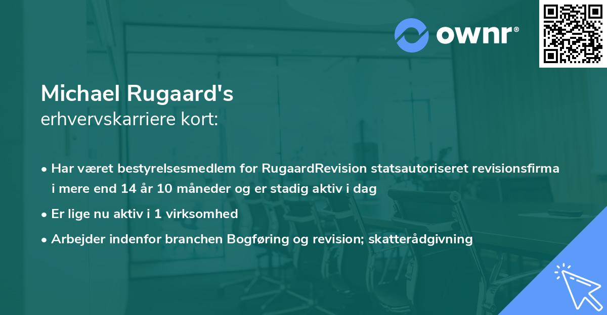 Michael Rugaard's erhvervskarriere kort