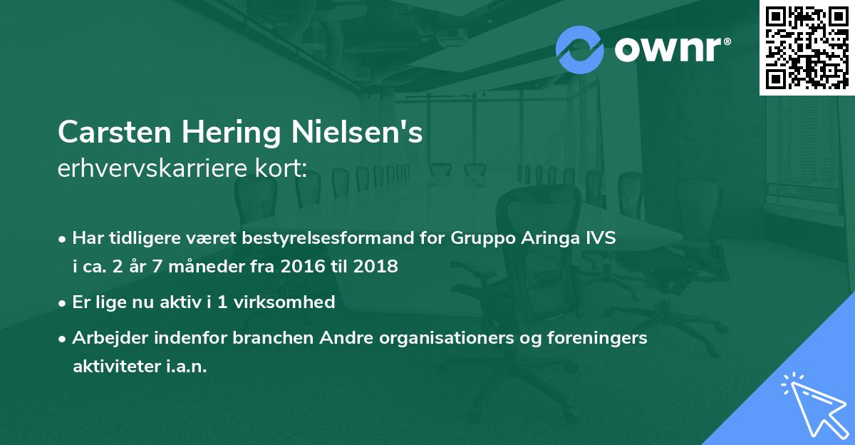 Carsten Hering Nielsen's erhvervskarriere kort