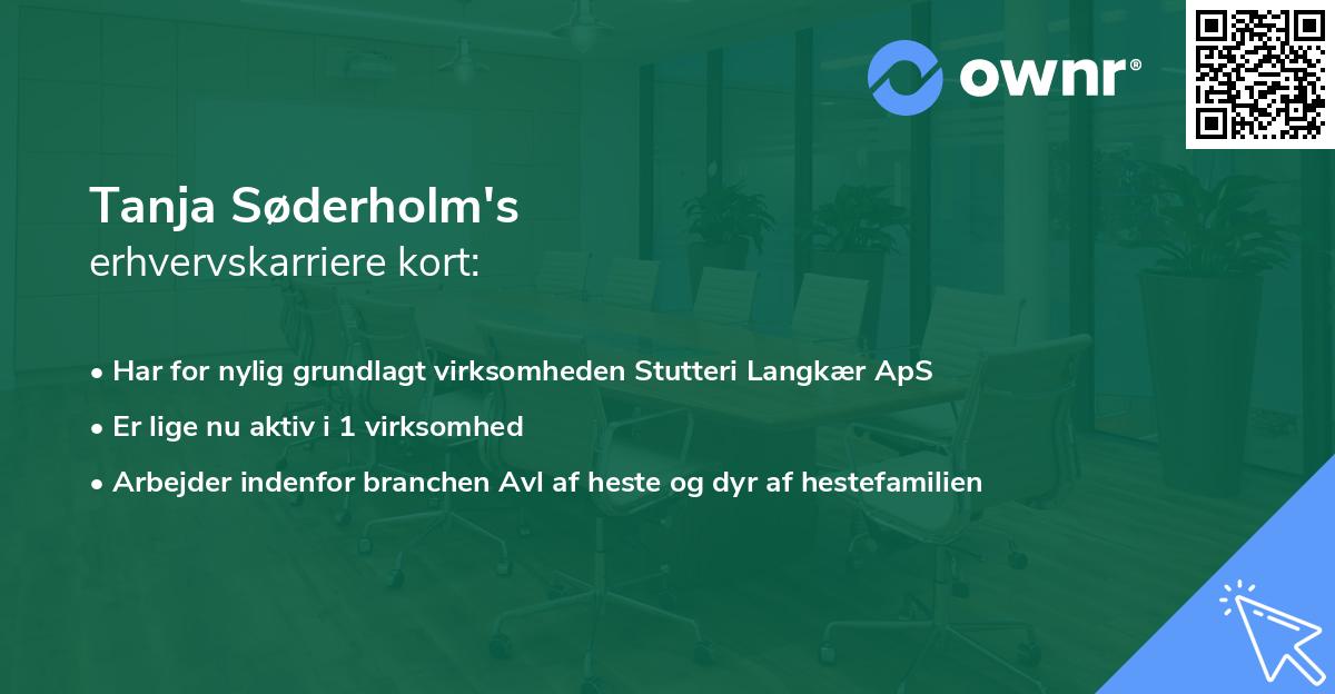 Tanja Søderholm's erhvervskarriere kort