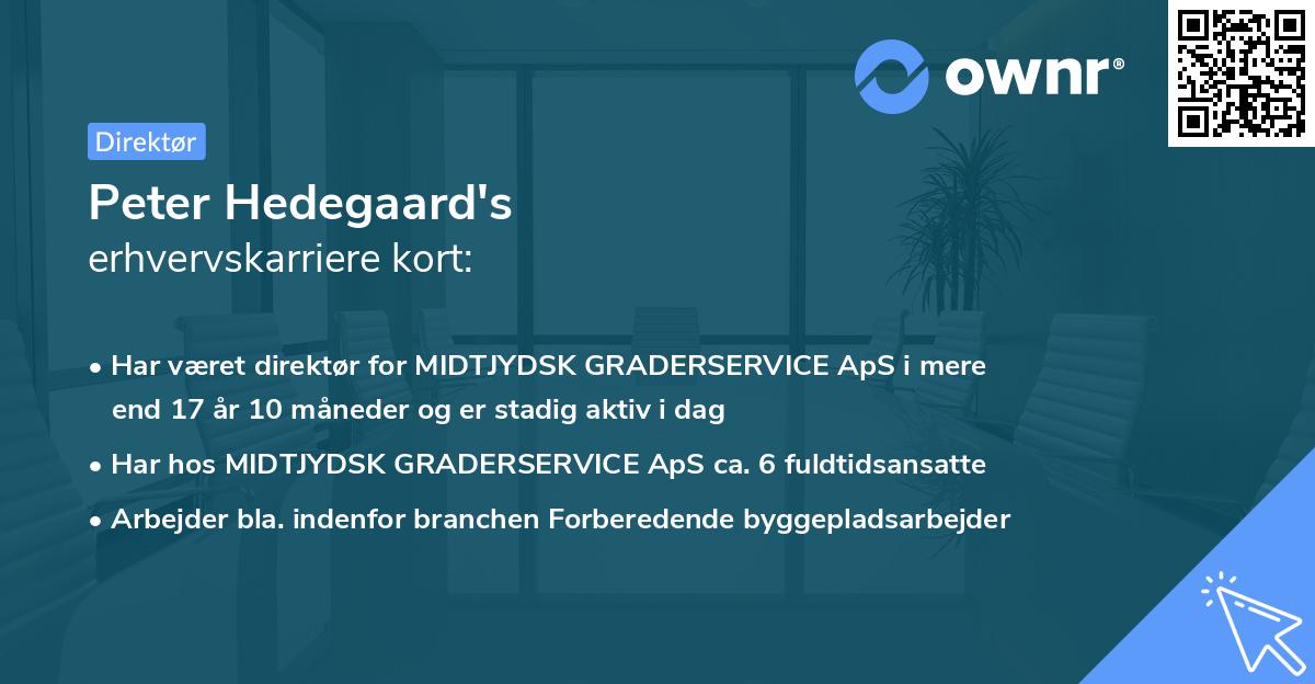 Peter Hedegaard's erhvervskarriere kort