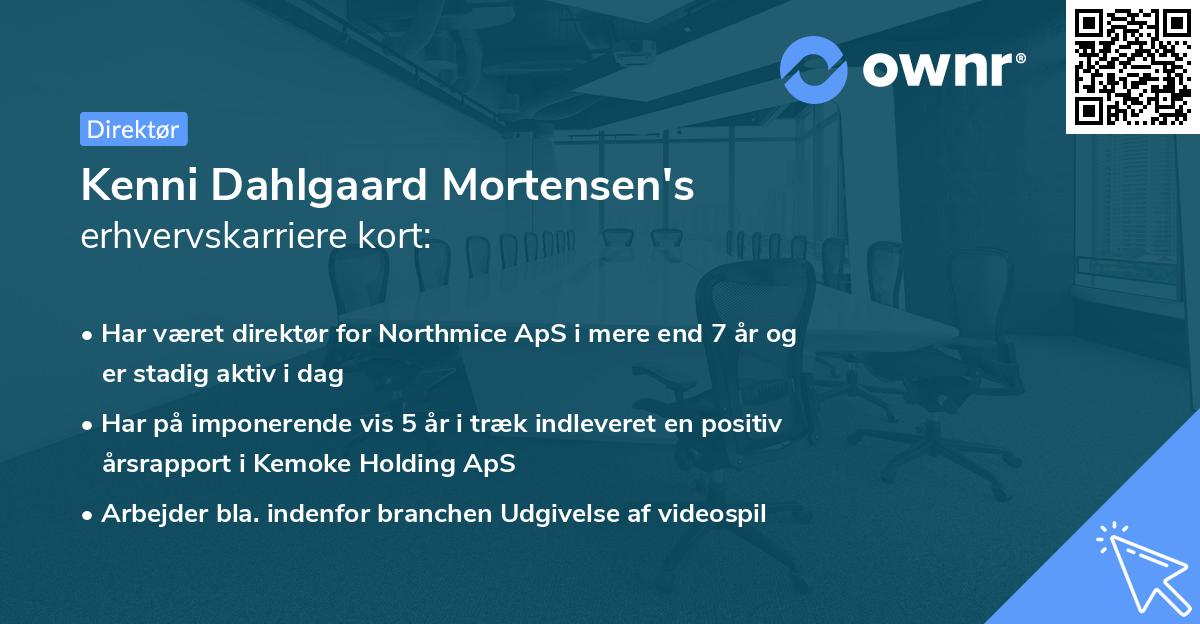 Kenni Dahlgaard Mortensen's erhvervskarriere kort