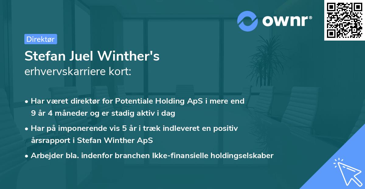 Stefan Juel Winther's erhvervskarriere kort