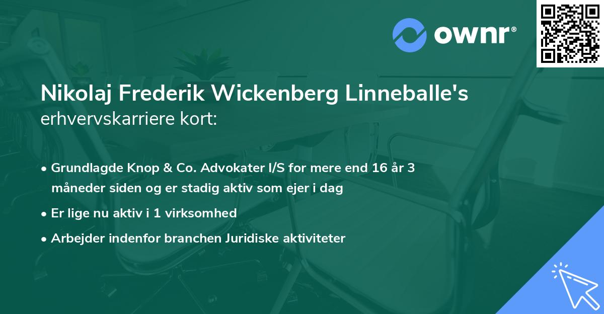 Nikolaj Frederik Wickenberg Linneballe's erhvervskarriere kort