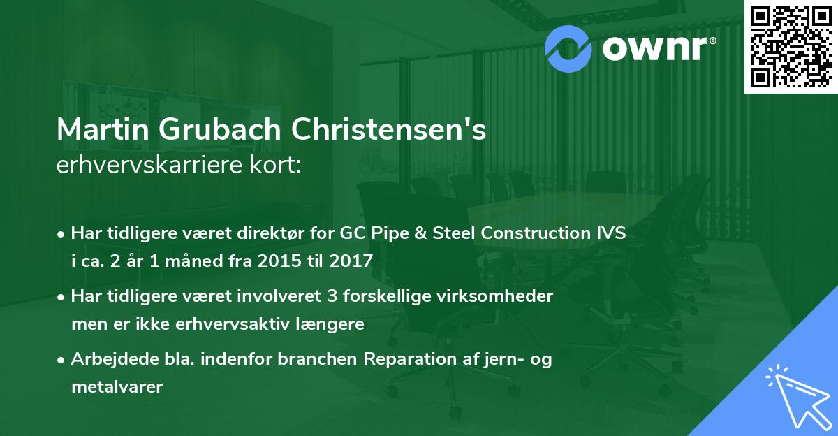 Martin Grubach Christensen's erhvervskarriere kort