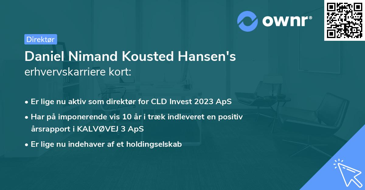 Daniel Nimand Kousted Hansen's erhvervskarriere kort