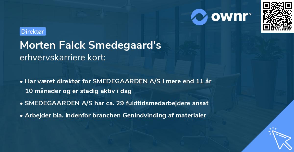 Morten Falck Smedegaard's erhvervskarriere kort