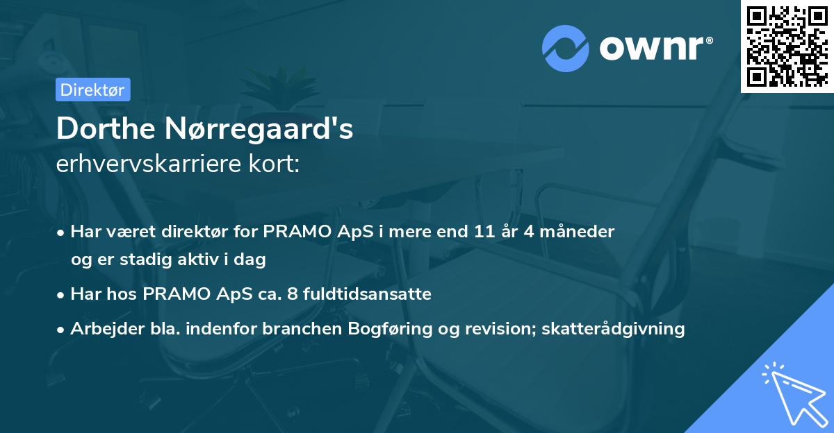 Dorthe Nørregaard's erhvervskarriere kort