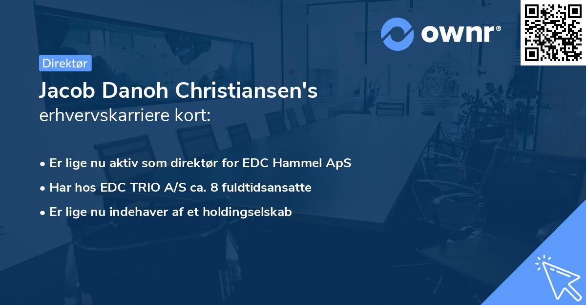 Jacob Danoh Christiansen's erhvervskarriere kort