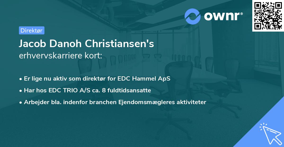 Jacob Danoh Christiansen's erhvervskarriere kort