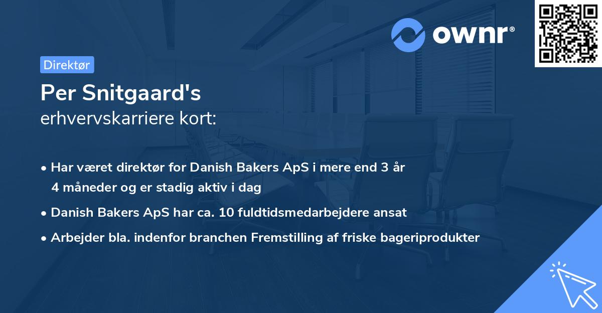 Per Snitgaard's erhvervskarriere kort