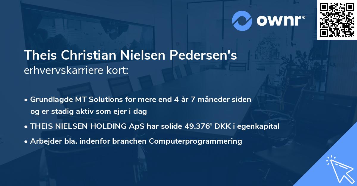 Theis Christian Nielsen Pedersen's erhvervskarriere kort