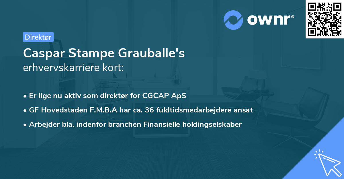 Caspar Stampe Grauballe's erhvervskarriere kort