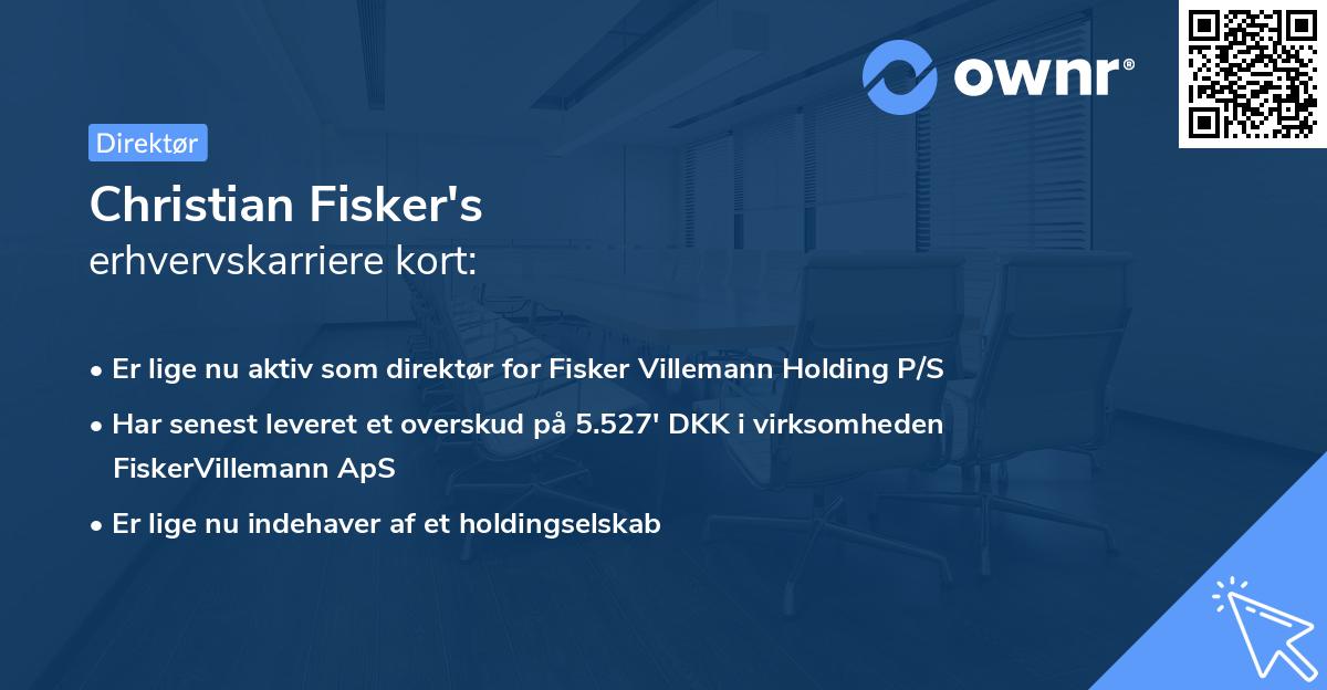 Christian Fisker's erhvervskarriere kort